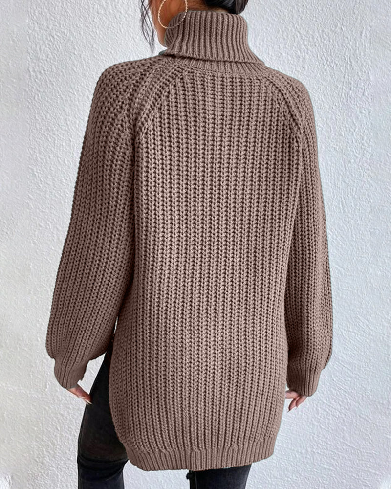 Beatrice | Women’s Winter Ribbed Turtleneck Sweater