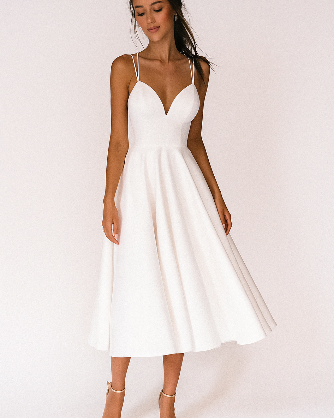 Bella | Women Wedding Guest Strappy Midi Dress