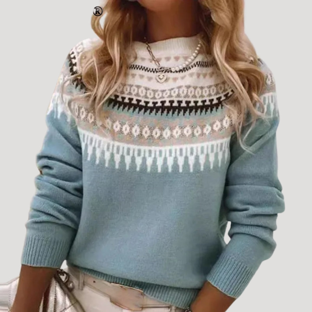 Abigail | Women’s Spring Fair Isle Knit Sweater