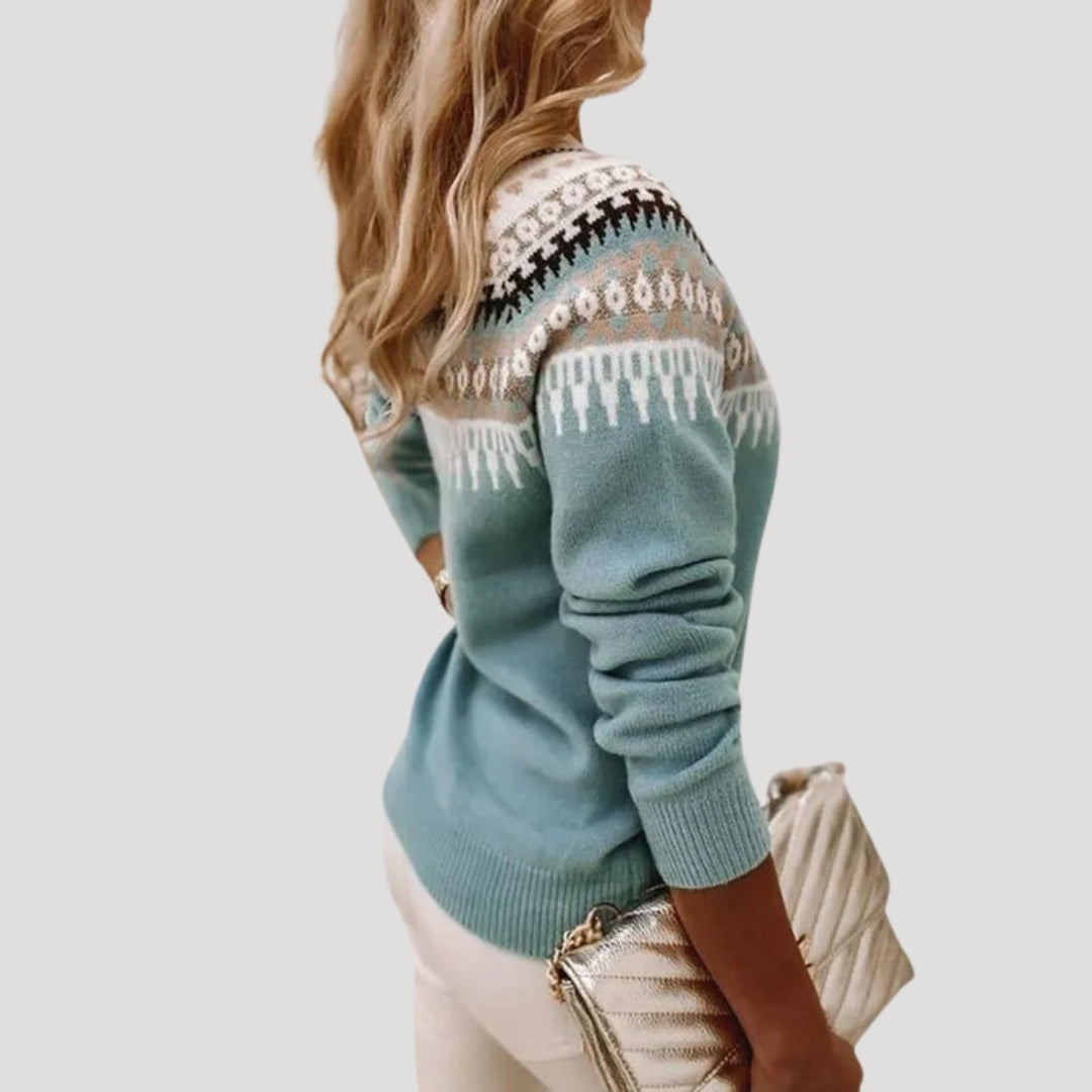 Abigail | Women’s Spring Fair Isle Knit Sweater