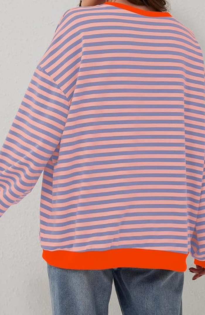 Hannah | Women Spring Striped Crewneck Sweater