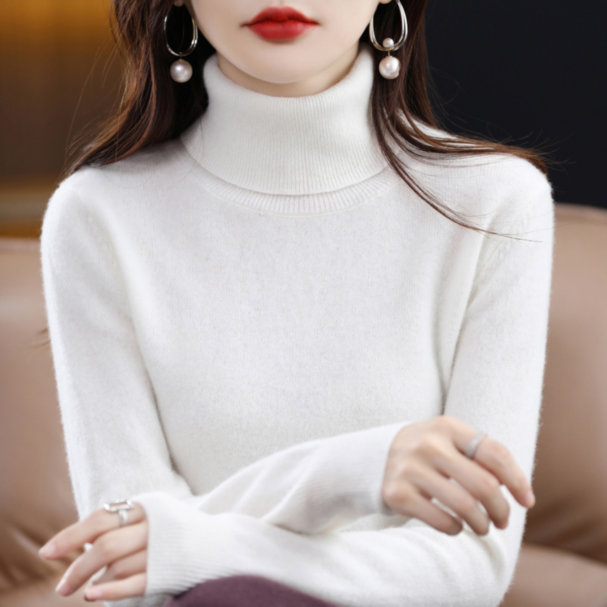 Victoria | Women’s Winter Classic Turtleneck Knit Sweater
