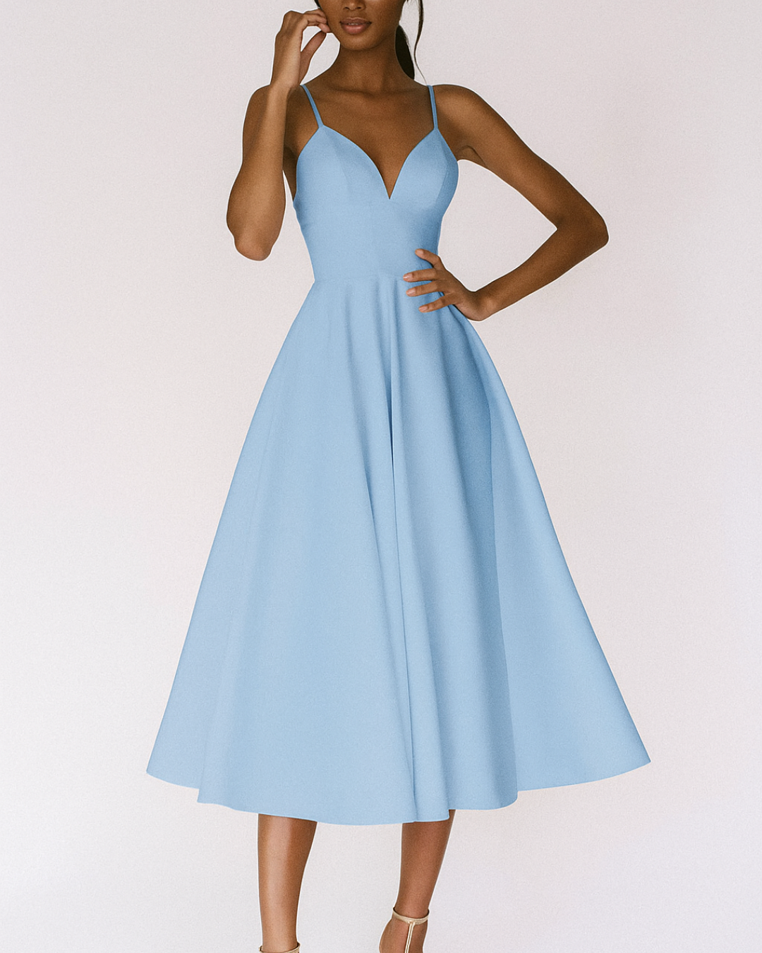 Bella | Women Wedding Guest Strappy Midi Dress