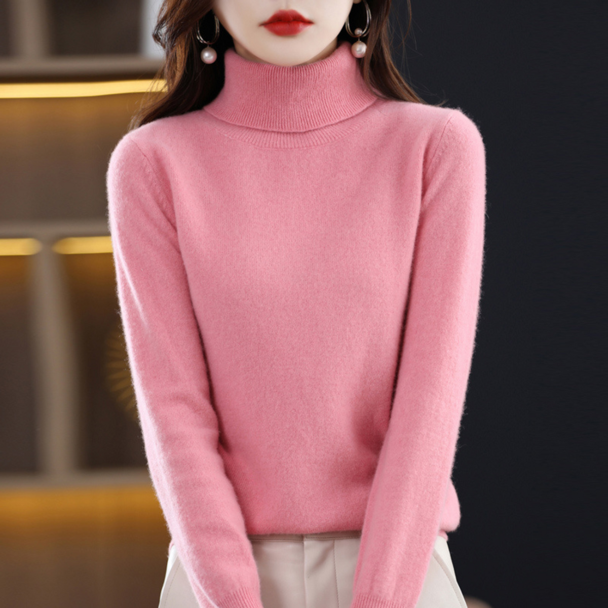 Victoria | Women’s Winter Classic Turtleneck Knit Sweater