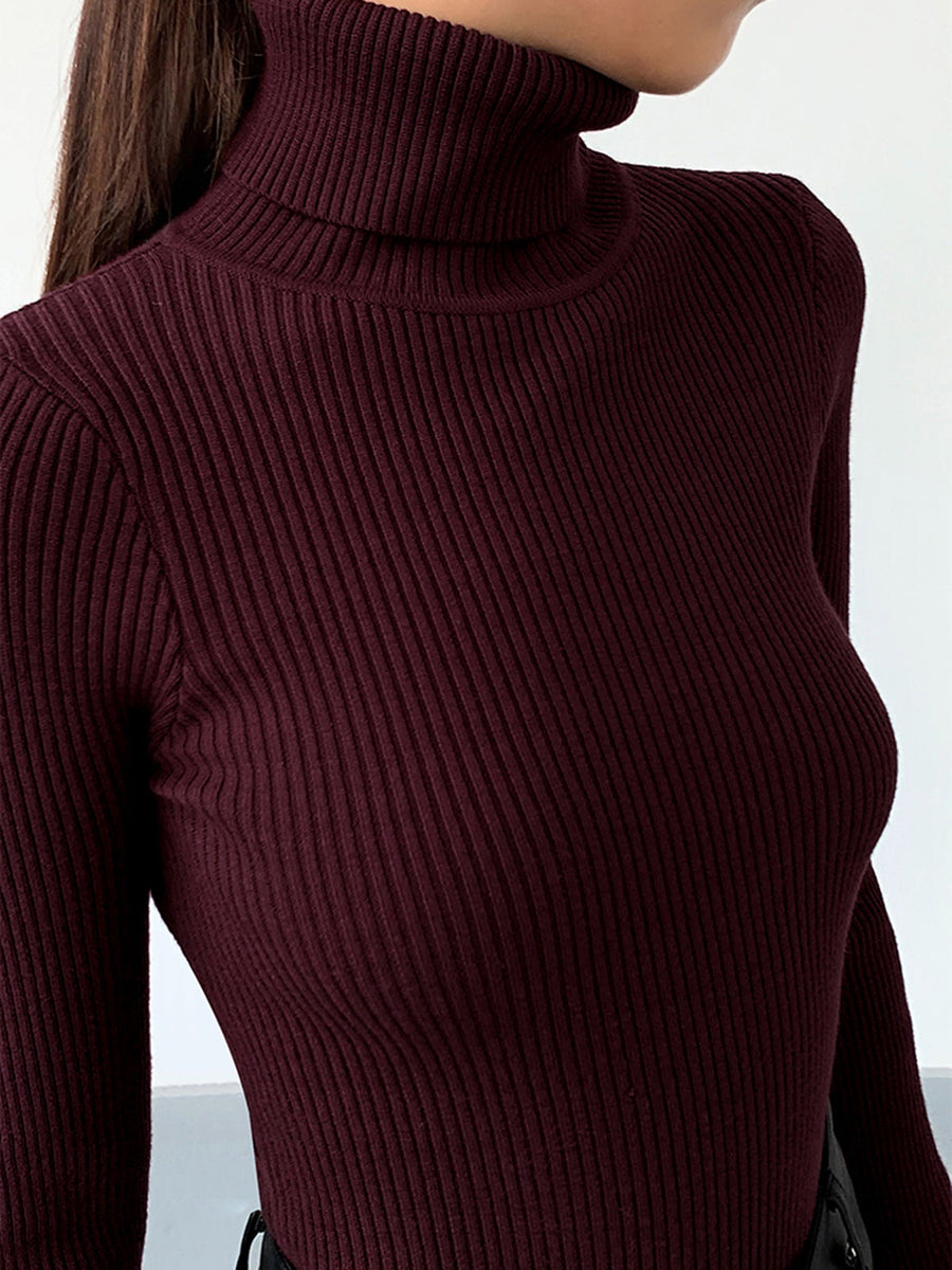 Lucy | Women’s Spring Stylish Ribbed Turtleneck Sweater