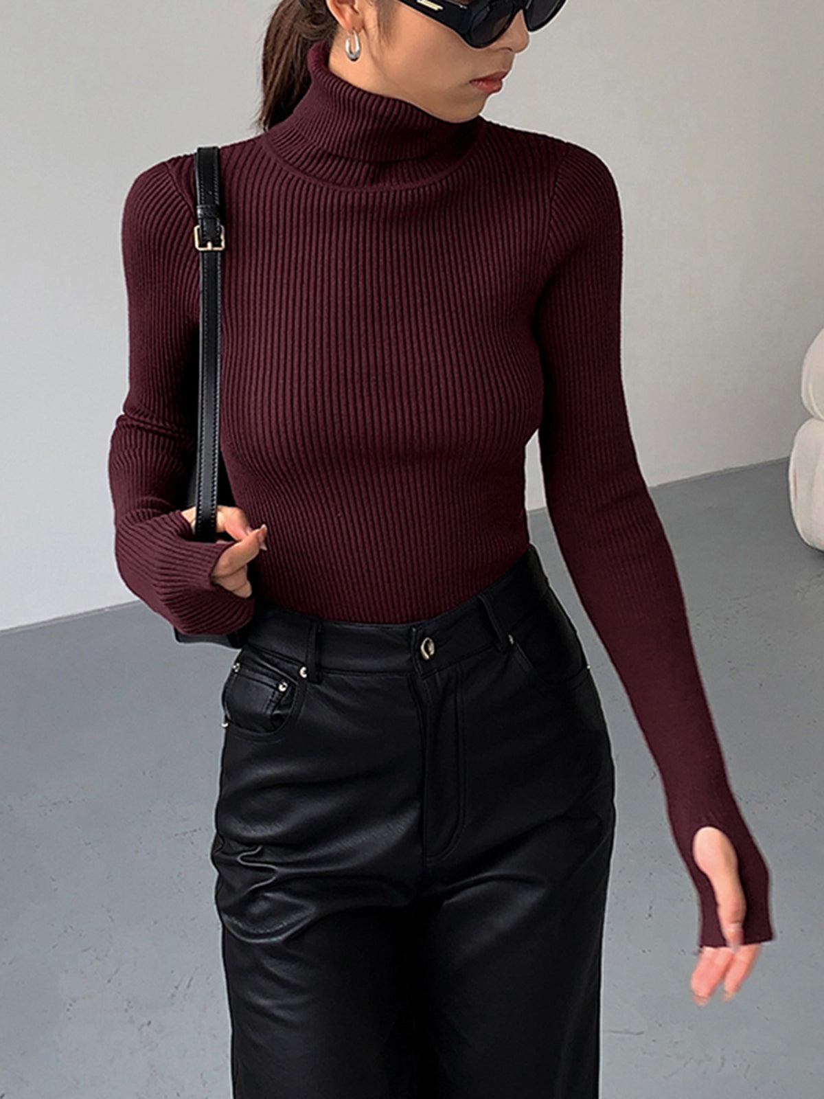 Lucy | Women’s Spring Stylish Ribbed Turtleneck Sweater