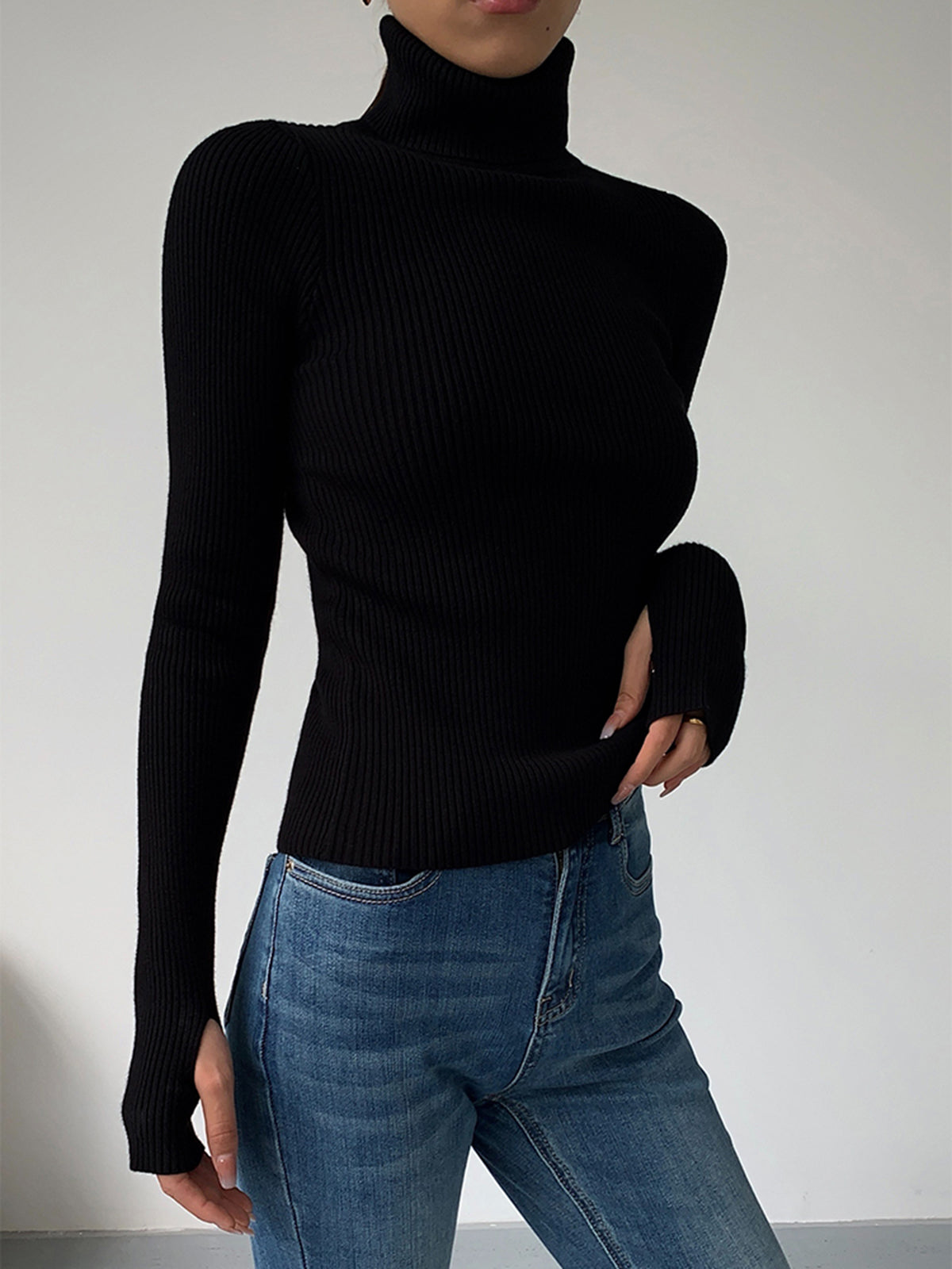 Lucy | Women’s Spring Stylish Ribbed Turtleneck Sweater