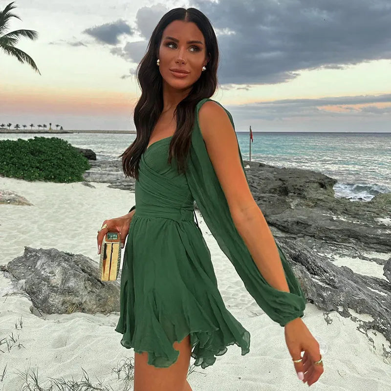 Charlotte | Summer Women Long Sleeve Mini Dress