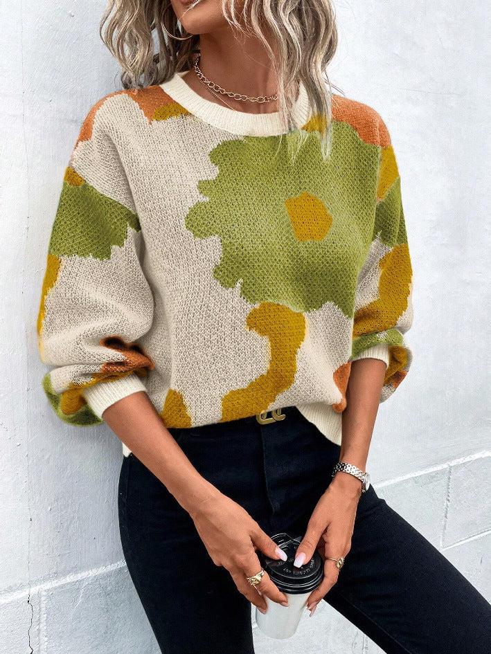 Sydney | Women's Floral Print Pullover Sweater