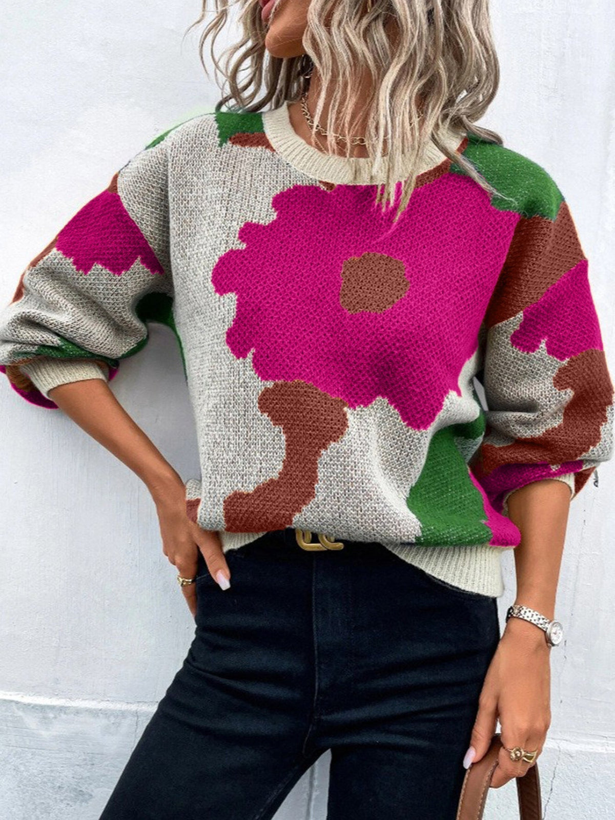 Sydney | Women's Floral Print Pullover Sweater