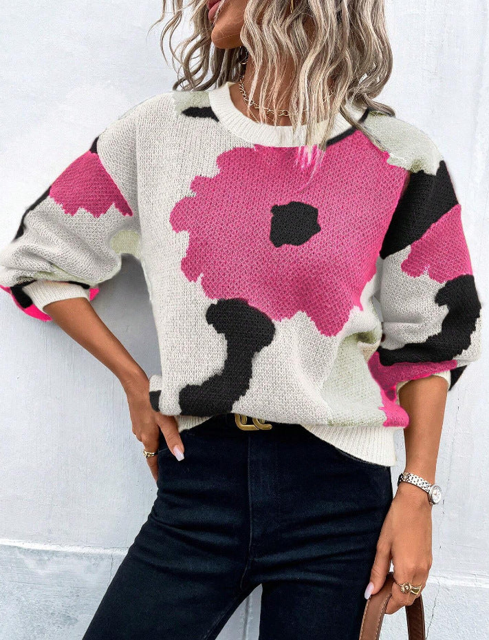 Sydney | Women's Floral Print Pullover Sweater