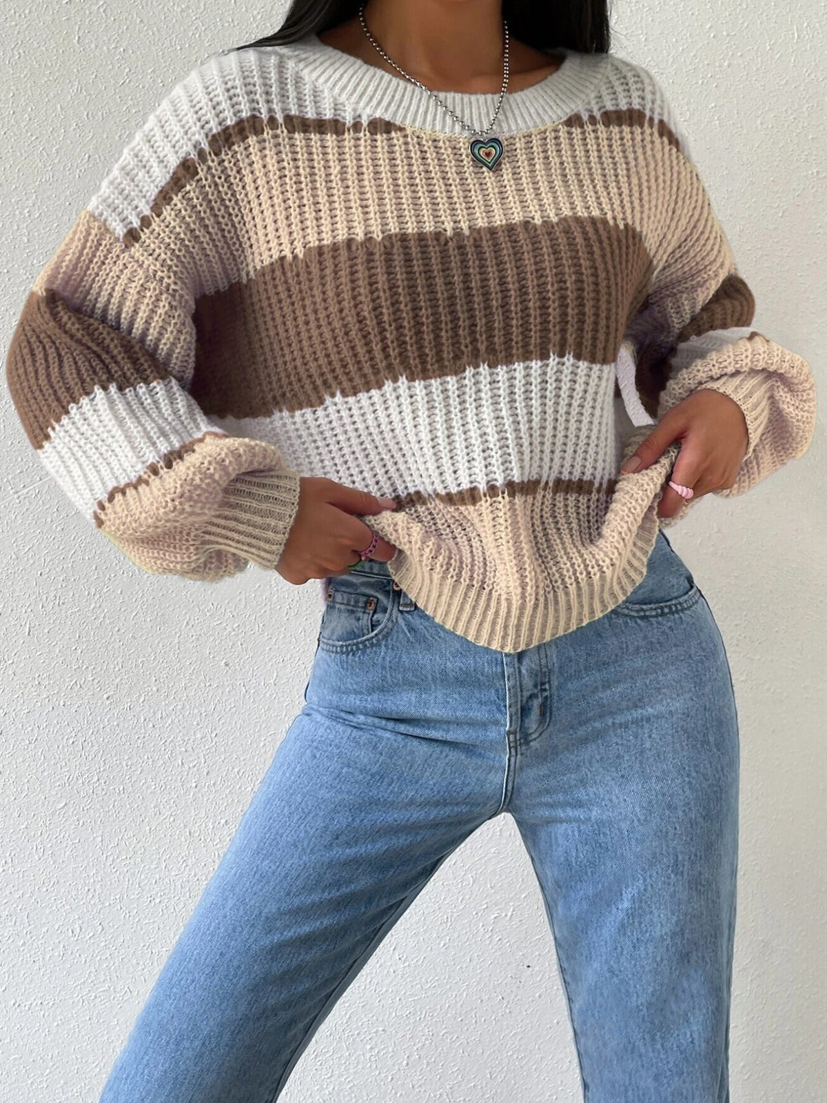 Taylor | Women’s Striped Knit Pullover Sweater