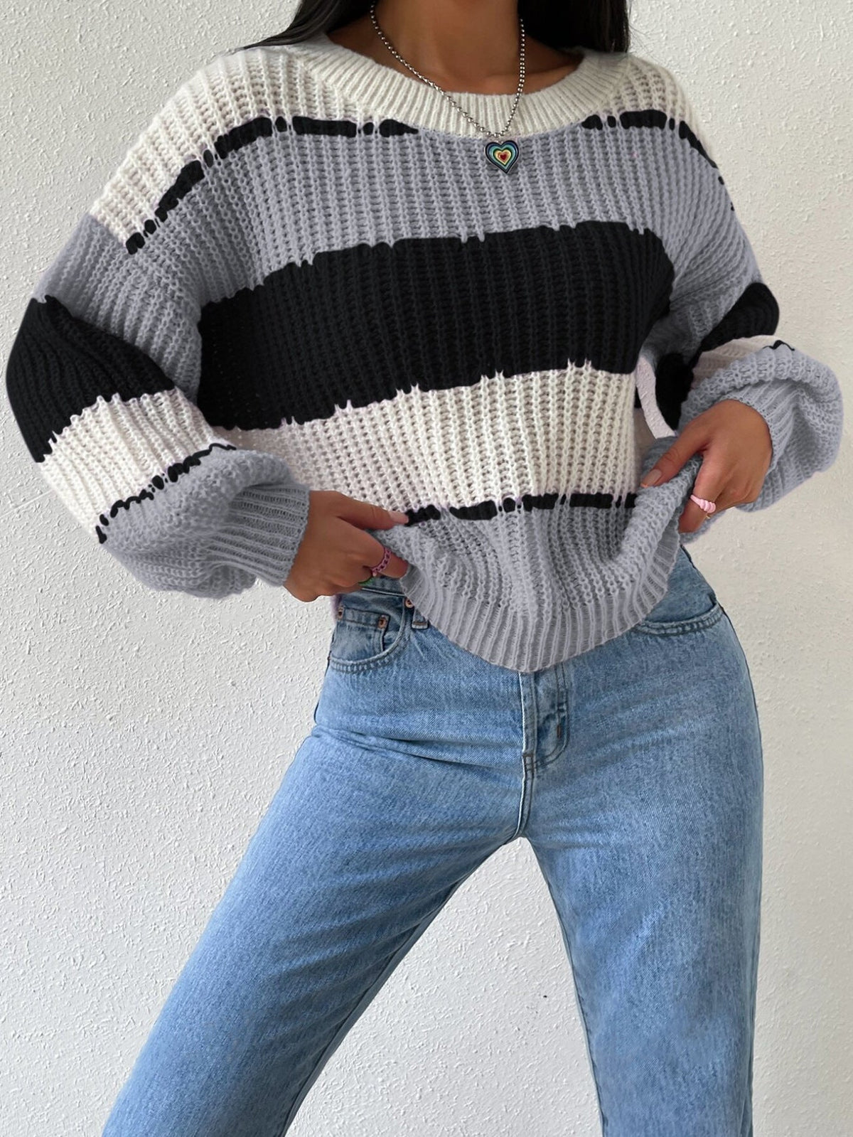 Taylor | Women’s Striped Knit Pullover Sweater