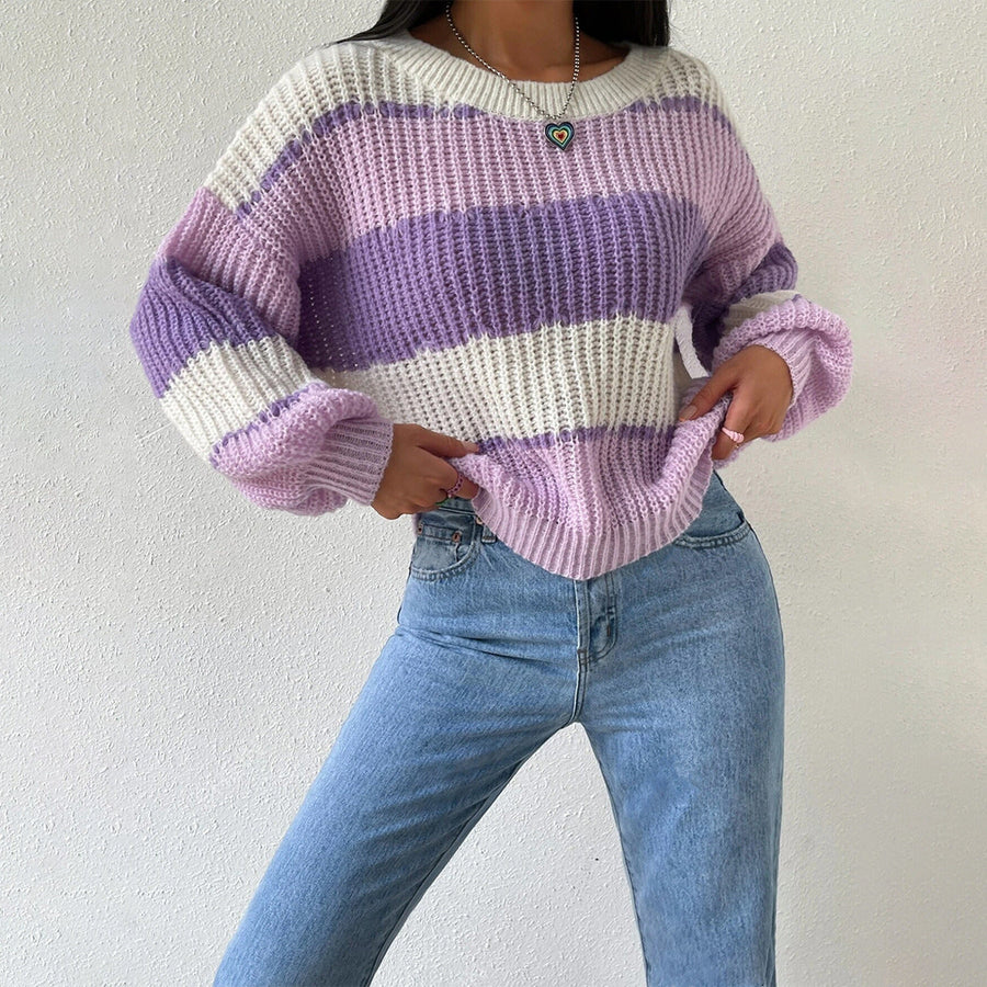Taylor | Women’s Striped Knit Pullover Sweater