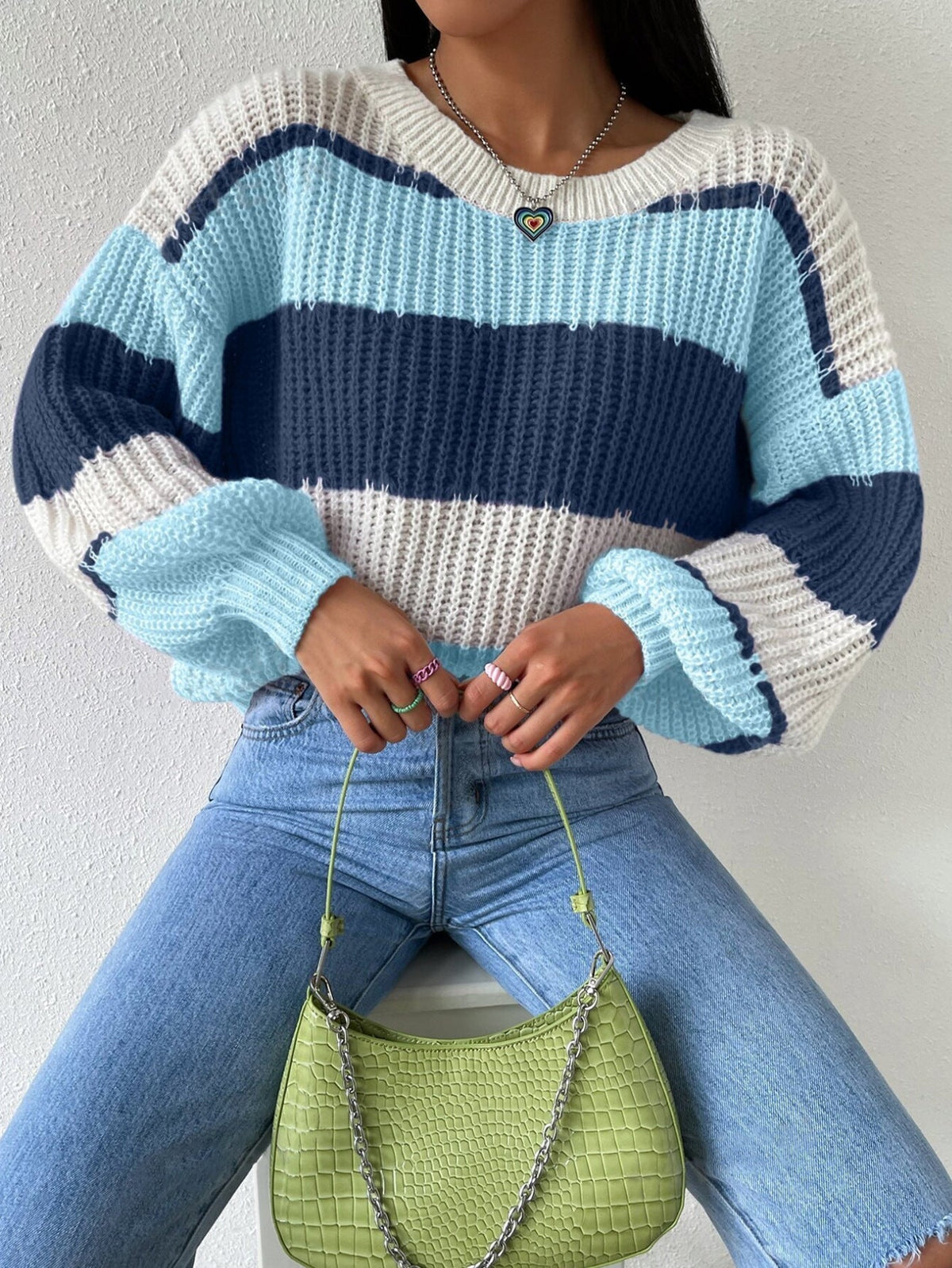 Taylor | Women’s Striped Knit Pullover Sweater