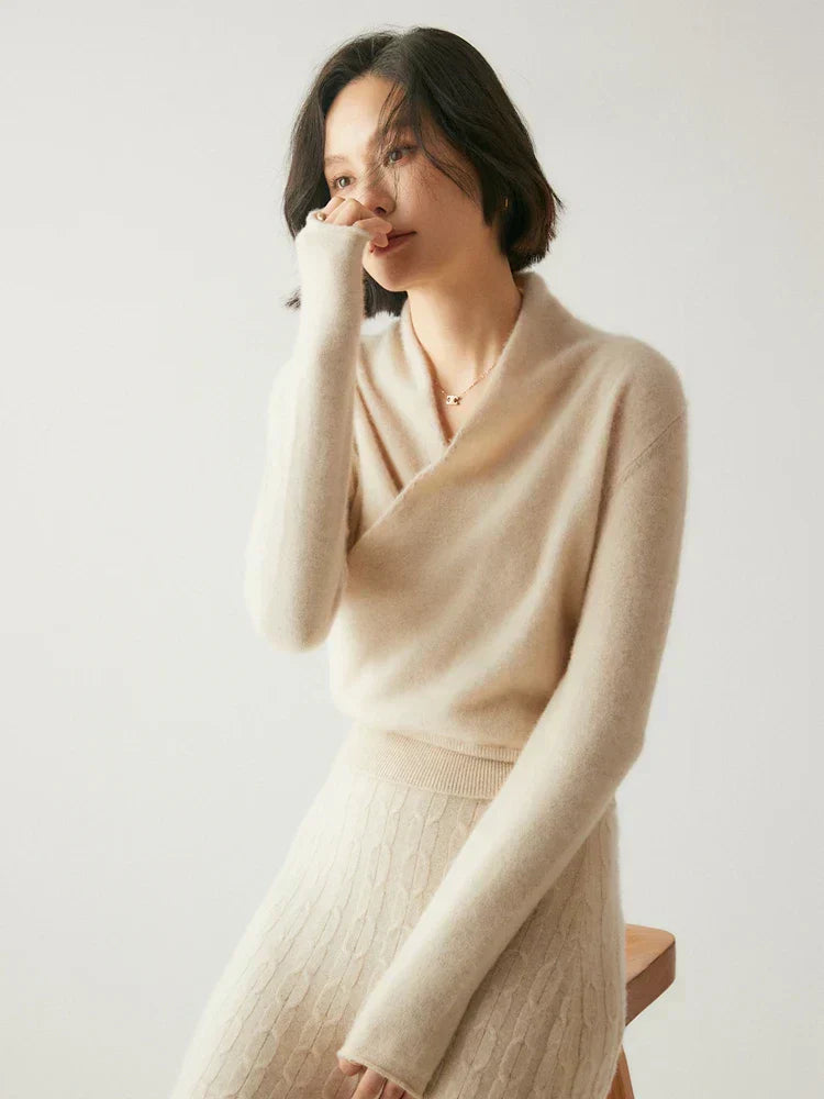 Rose | Women’s Elegant Wrap Crossover Chic Sweater