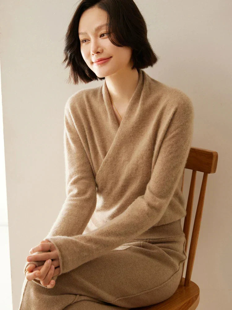 Rose | Women’s Elegant Wrap Crossover Chic Sweater