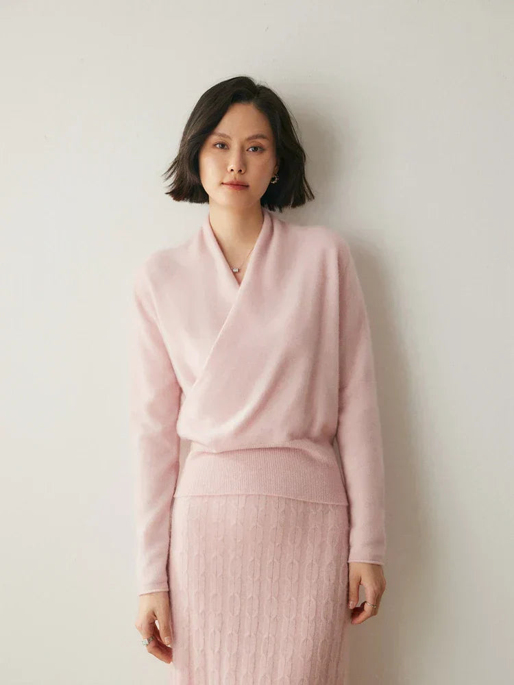 Rose | Women’s Elegant Wrap Crossover Chic Sweater
