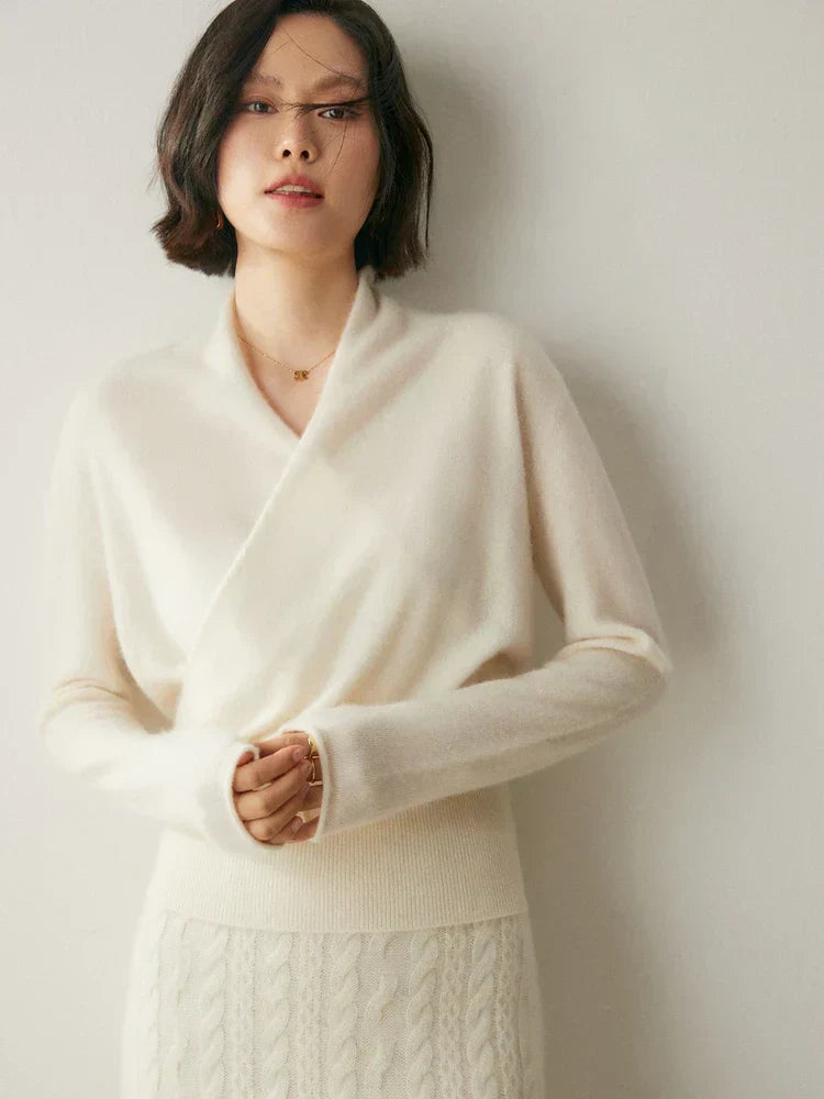 Rose | Women’s Elegant Wrap Crossover Chic Sweater