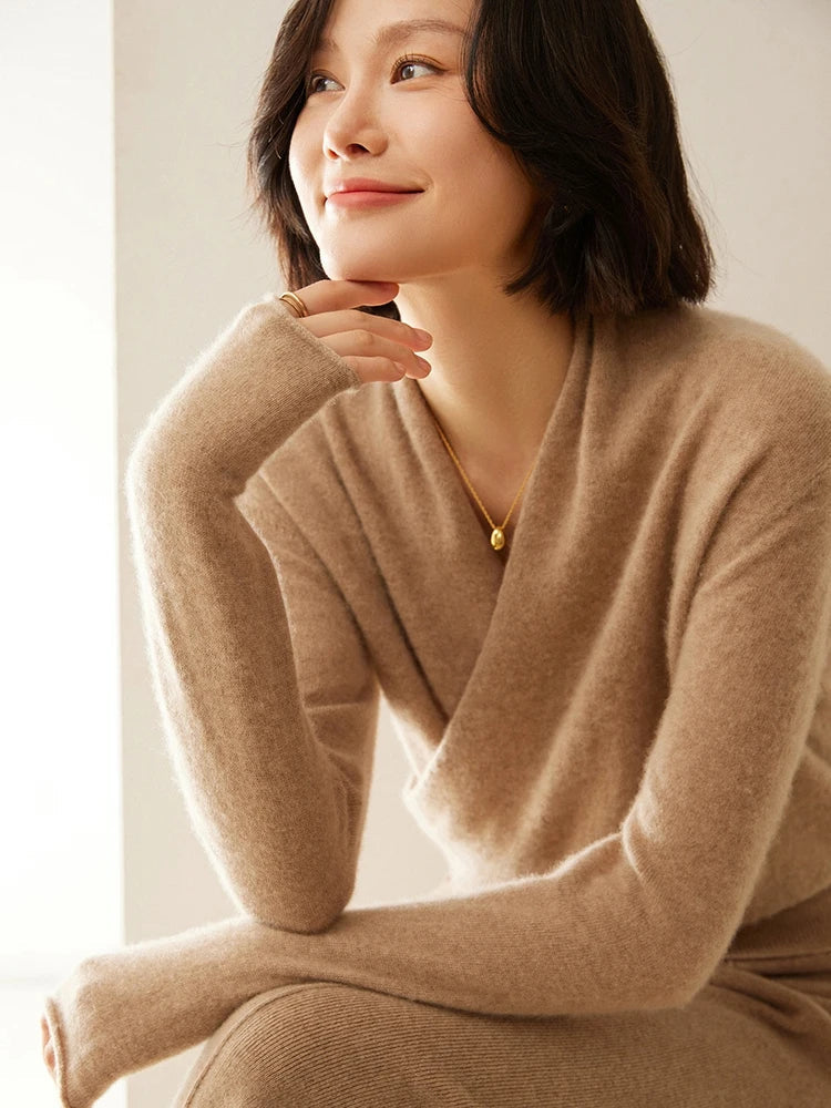 Rose | Women’s Elegant Wrap Crossover Chic Sweater