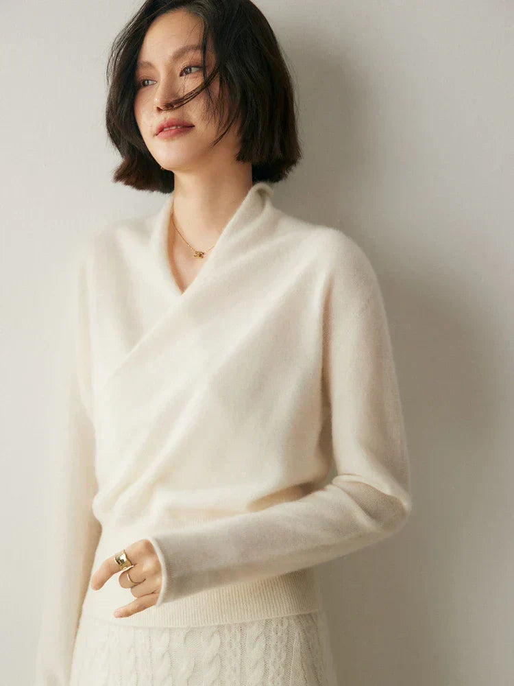 Rose | Women’s Elegant Wrap Crossover Chic Sweater