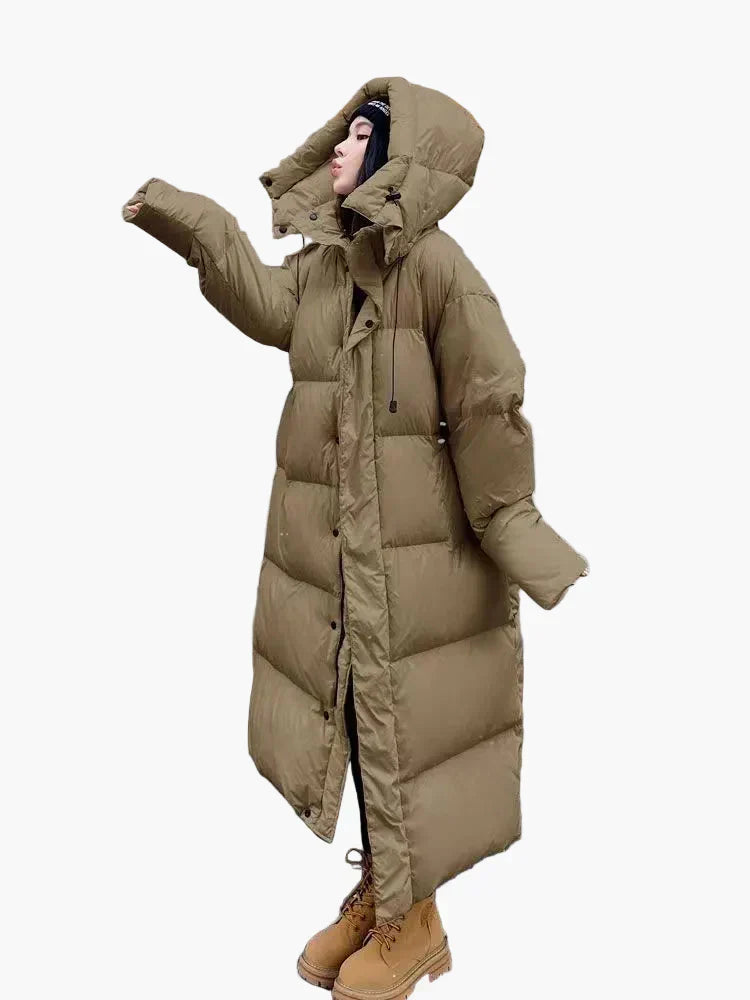 Patricia | Women’s Long Hooded Quilted Puffer Coat