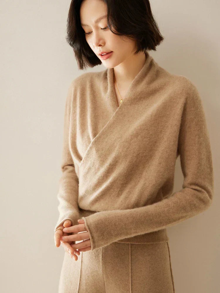 Rose | Women’s Elegant Wrap Crossover Chic Sweater