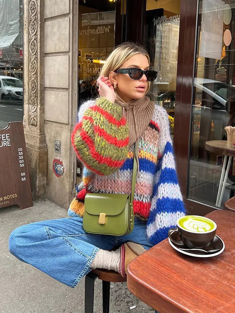 Lauren | Women’s Winter Multicolor Knit Sweater