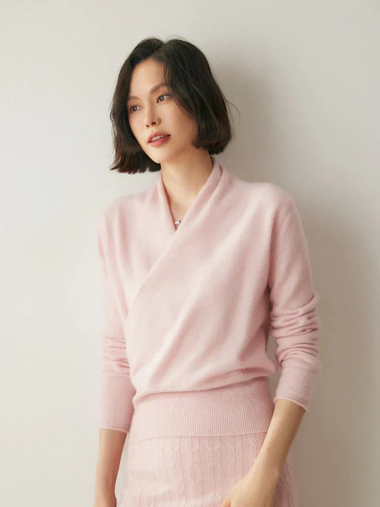 Rose | Women’s Elegant Wrap Crossover Chic Sweater