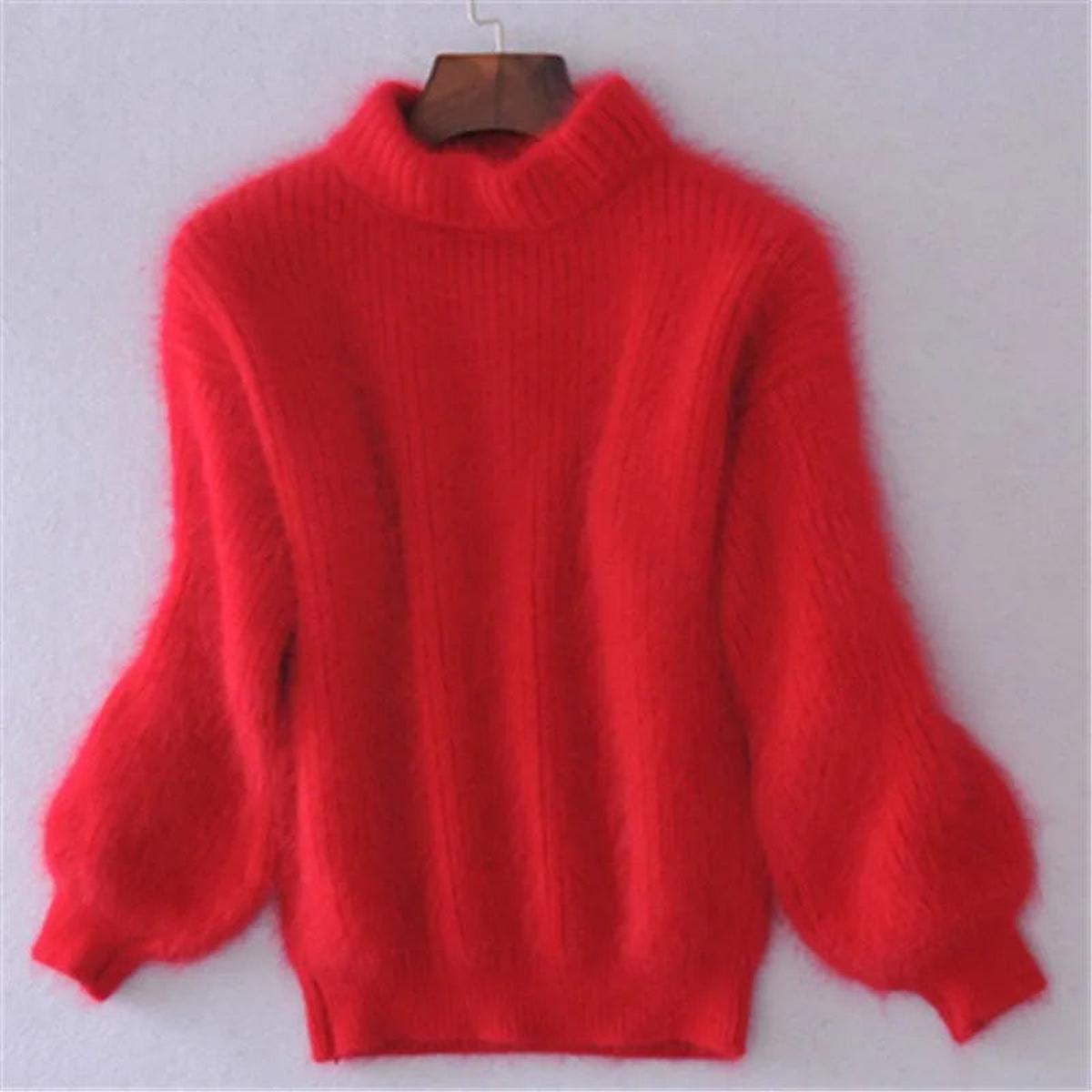 Fiona | Women’s Trendy Warm High Neck Knit Sweater