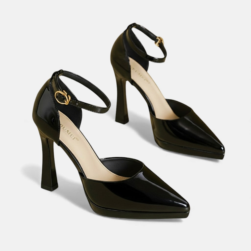 Evette Leather Heels