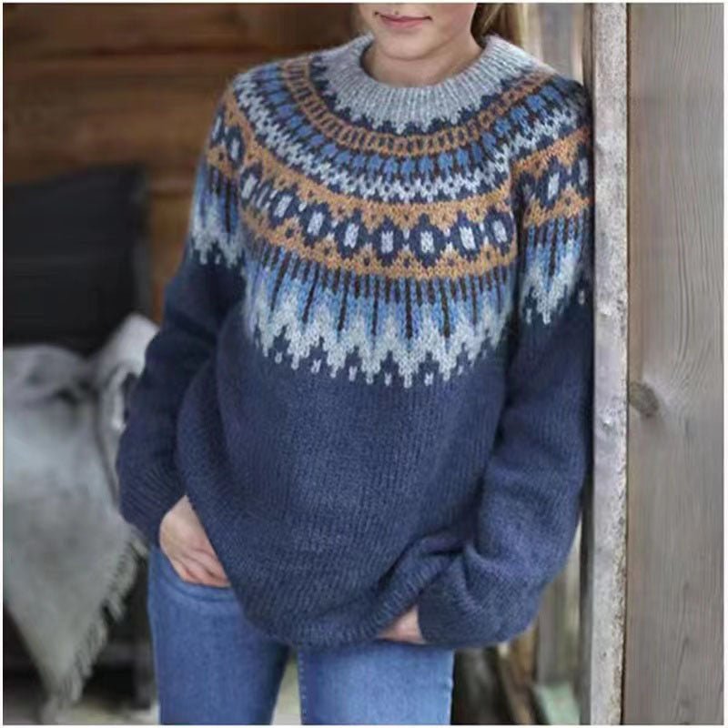 Dana | Women’s Winter Nordic Pattern Sweater