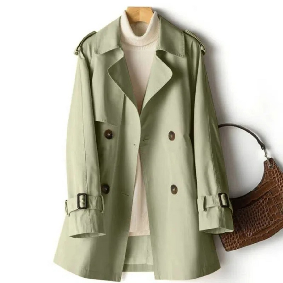 Chloe | Women’s Fashionable Belted Double-Breasted Coat