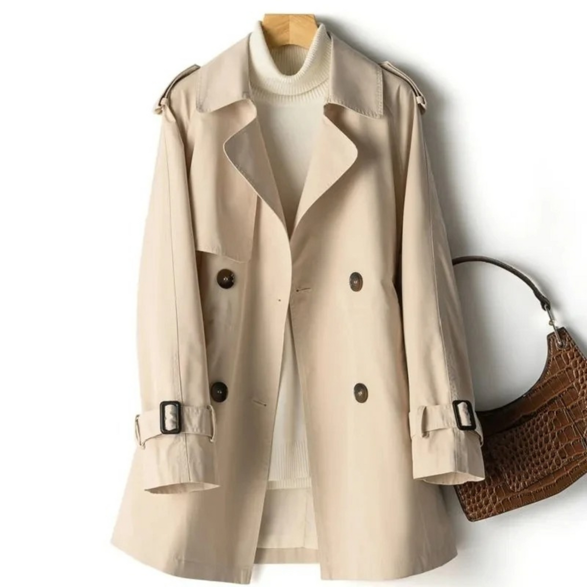 Chloe | Women’s Fashionable Belted Double-Breasted Coat